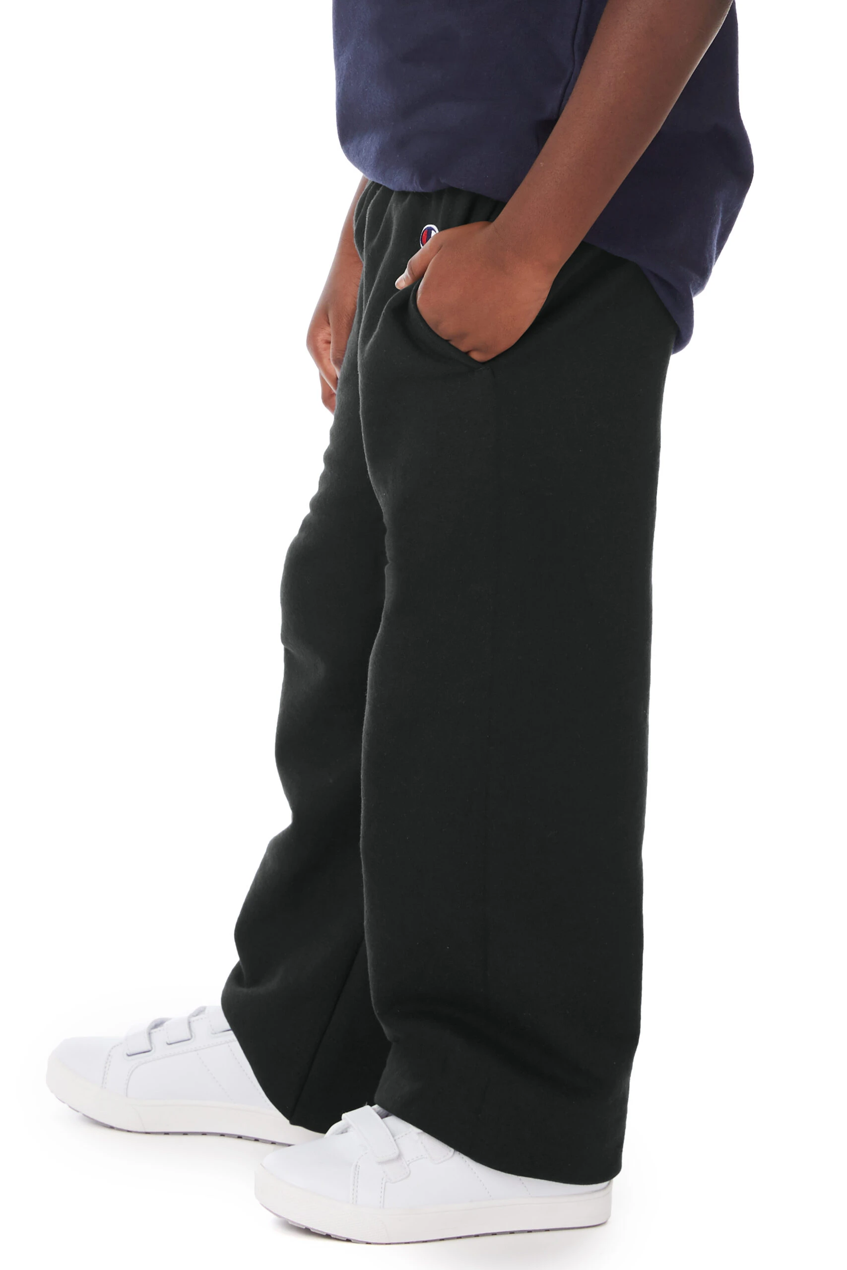 Champion Youth Unisex 9 Oz. Double Dry Eco® Open-Bottom Fleece Pant 4 Champion Youth Unisex 9 Oz. Double Dry Eco® Open-Bottom Fleece Pant - Image 2