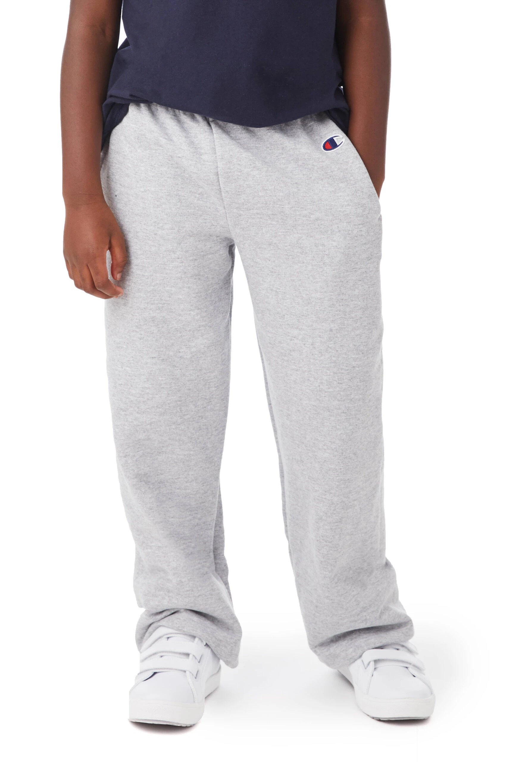 Champion Youth Unisex 9 Oz. Double Dry Eco® Open-Bottom Fleece Pant 8 Champion Youth Unisex 9 Oz. Double Dry Eco® Open-Bottom Fleece Pant - Image 6