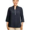 Ladies' Perfect Fit™ 3/4-Sleeve Crepe Tunic -Jiffyshirts Sales Store 123b3399ca9726