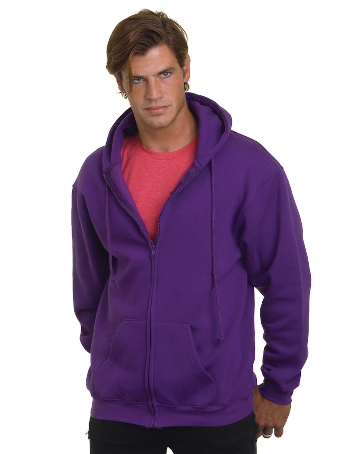 Adult Unisex 9.5oz., 80% Cotton/20% Polyester Full-Zip Hooded Sweatshirt 14 Adult Unisex 9.5oz., 80% Cotton/20% Polyester Full-Zip Hooded Sweatshirt - Image 12