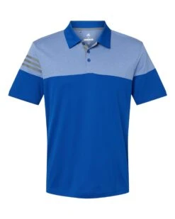 ADIDAS Men's 3-Stripes Heather Block Polo -Jiffyshirts Sales Store 12ab6157426ea0