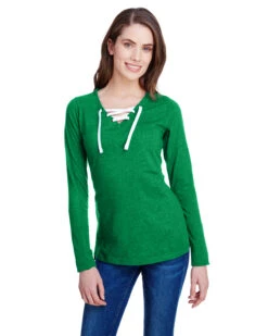 Ladies' Long Sleeve Fine Jersey Lace-Up T-Shirt 20 Ladies' Long Sleeve Fine Jersey Lace-Up T-Shirt -Jiffyshirts Sales Store 12e3dddd368974