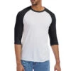 Men's Vintage Keeper Baseball T-Shirt -Jiffyshirts Sales Store 131483 5127BP White Black 6 2