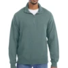 Adult Quarter-Zip Sweatshirt 1 Adult Quarter-Zip Sweatshirt -Jiffyshirts Sales Store 131499 GDH425 Cypress Green 6 1