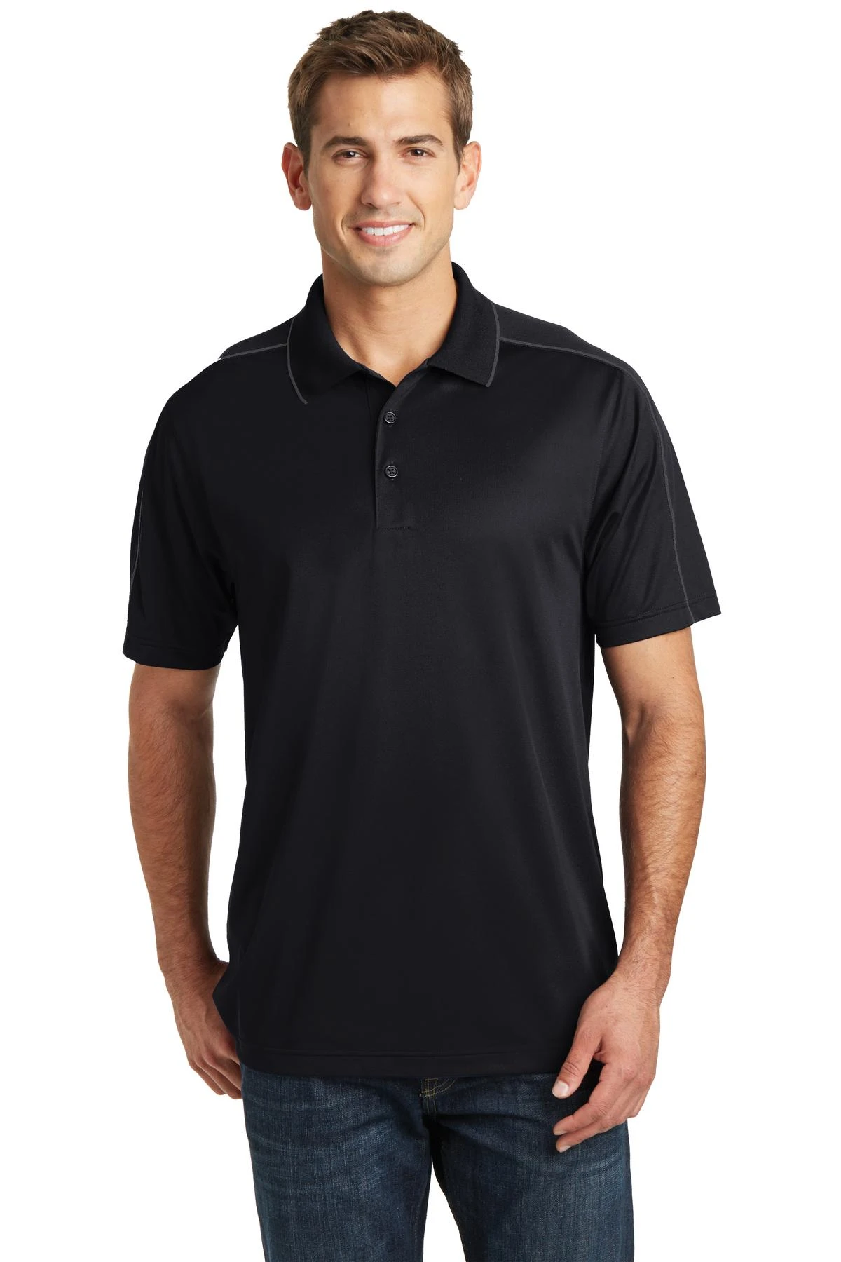 Men's Micropique Sport-Wick Piped Polo 3 Men's Micropique Sport-Wick Piped Polo