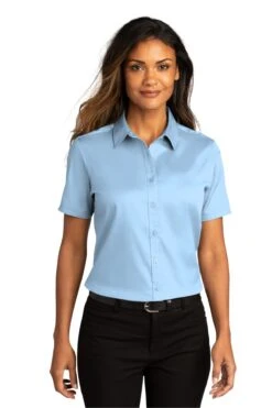 Ladies Short Sleeve SuperPro React ™ Twill Shirt 34 Ladies Short Sleeve SuperPro React ™ Twill Shirt -Jiffyshirts Sales Store 1379171fd1e65d