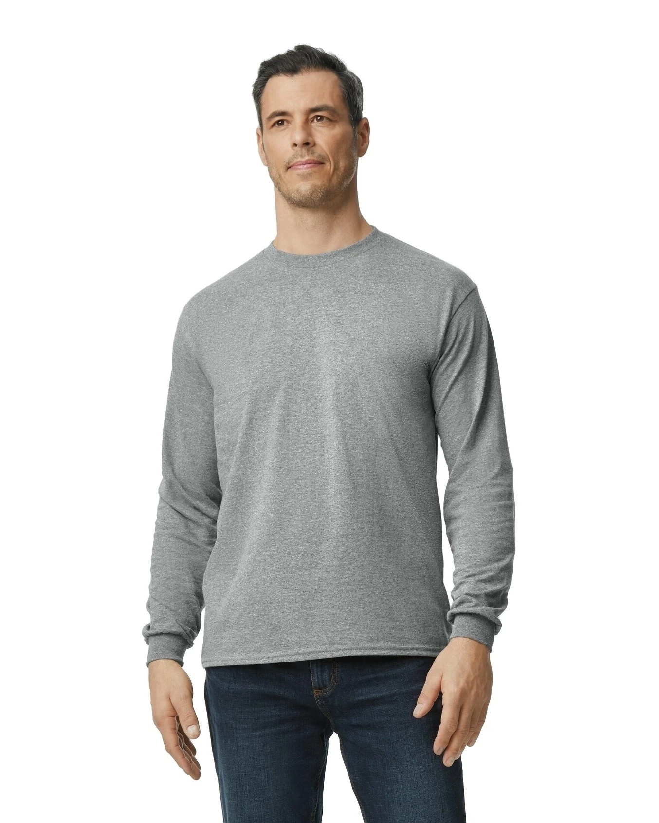 Gildan Adult Unisex 5.5 Oz., 50/50 Long-Sleeve T-Shirt 9 Gildan Adult Unisex 5.5 Oz., 50/50 Long-Sleeve T-Shirt - Image 7
