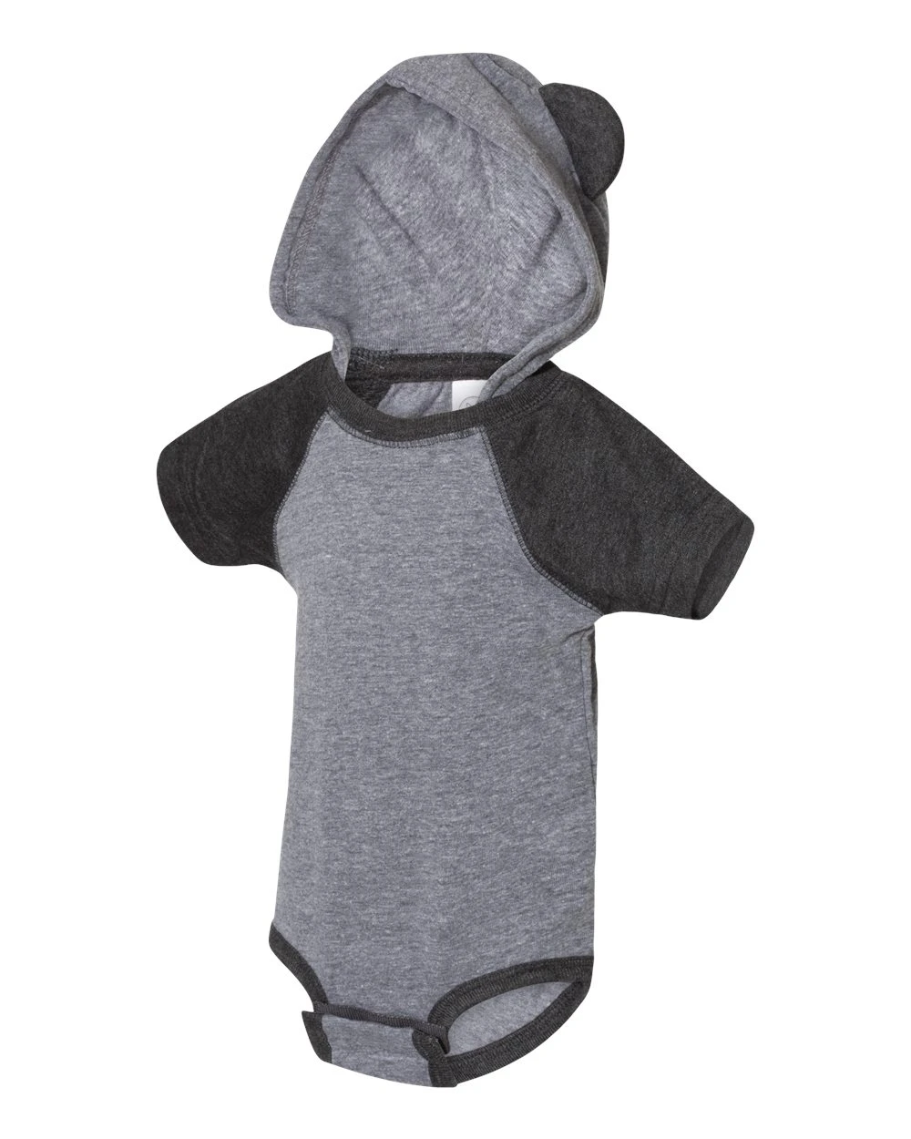 Fine Jersey Infant Short Sleeve Raglan Bodysuit With Hood & Ears 5 Fine Jersey Infant Short Sleeve Raglan Bodysuit With Hood & Ears - Image 3