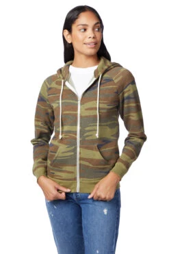Ladies' Adrian Eco-Fleece Hoodie -Jiffyshirts Sales Store 140236 9573FB Camo 6 1