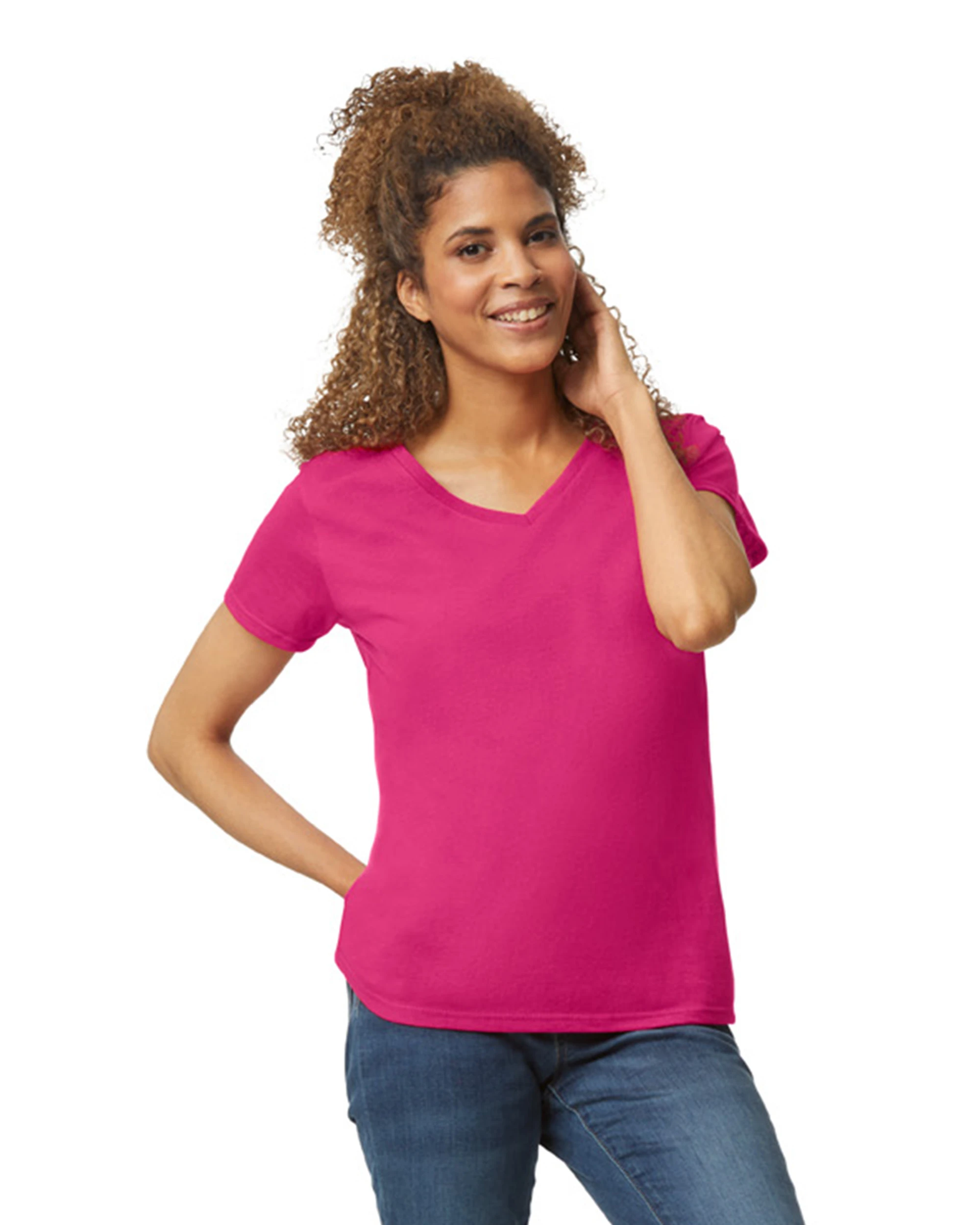 Gildan Ladies' Heavy Cotton™ 5.3 Oz. V-Neck T-Shirt 13 Gildan Ladies' Heavy Cotton™ 5.3 Oz. V-Neck T-Shirt - Image 11