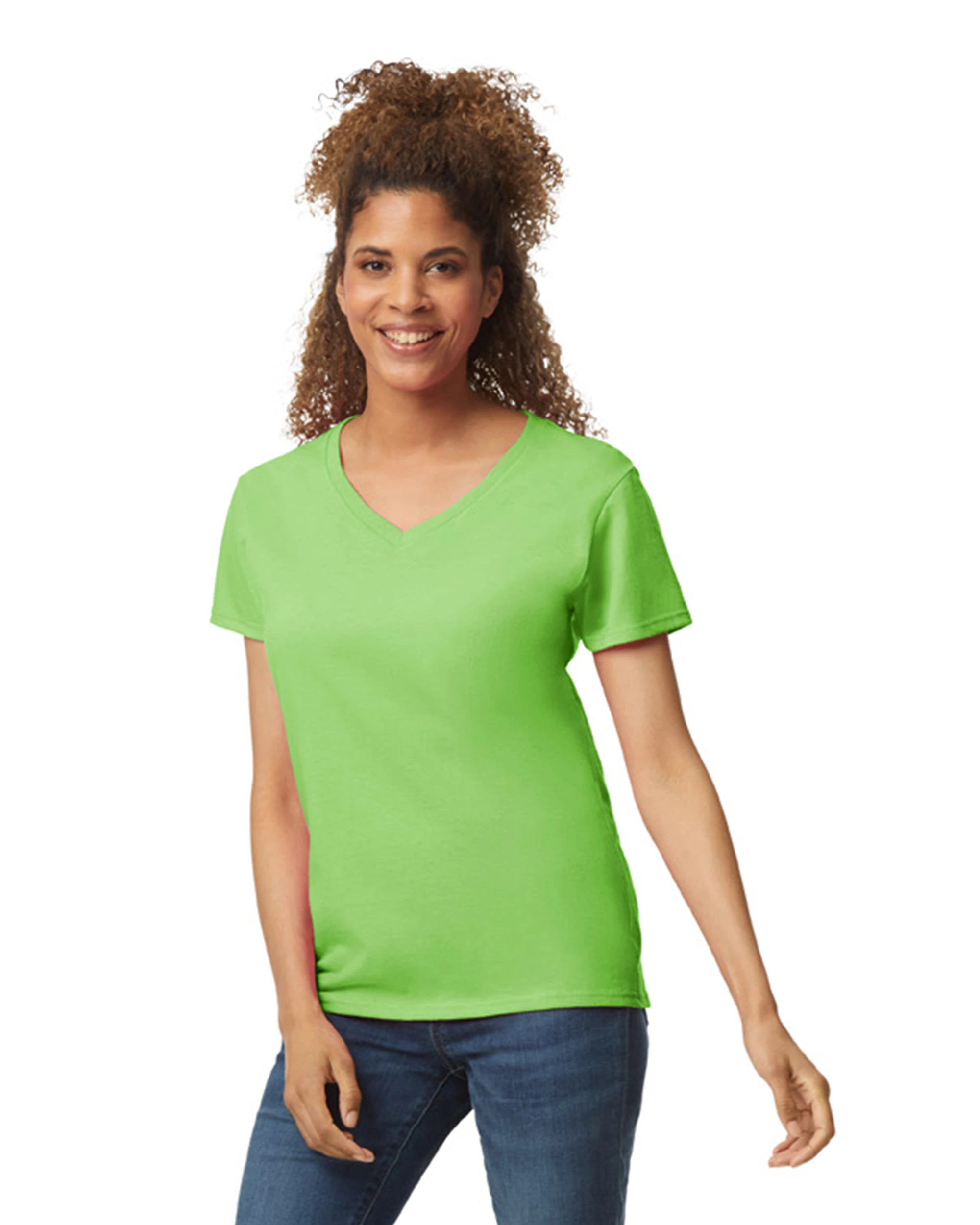 Gildan Ladies' Heavy Cotton™ 5.3 Oz. V-Neck T-Shirt 21 Gildan Ladies' Heavy Cotton™ 5.3 Oz. V-Neck T-Shirt - Image 19
