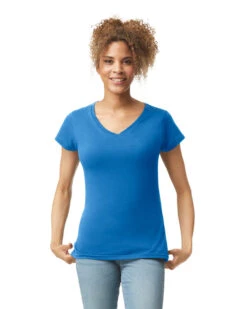 Gildan Ladies' SoftStyle® 4.5 Oz. Fitted V-Neck T-Shirt 24 Gildan Ladies' SoftStyle® 4.5 Oz. Fitted V-Neck T-Shirt -Jiffyshirts Sales Store 143137 64V00L 7686C 051 G2023 SD F 19268