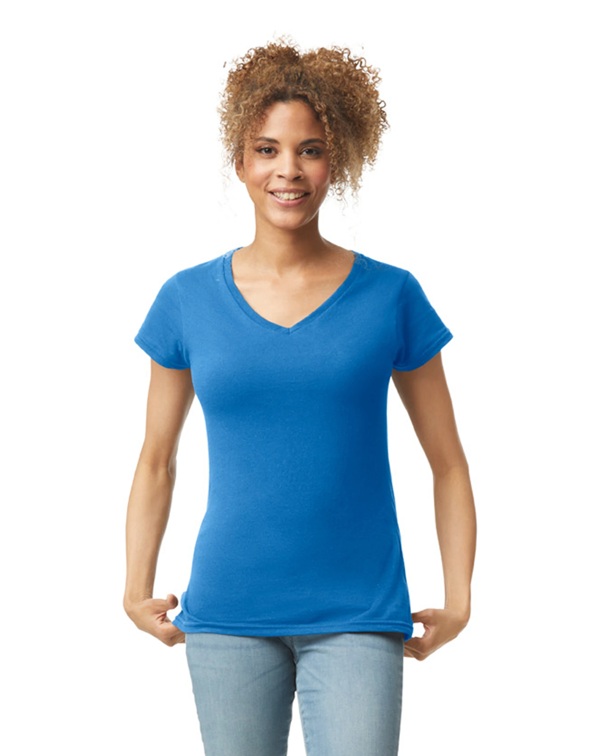 Gildan Ladies' SoftStyle® 4.5 Oz. Fitted V-Neck T-Shirt 12 Gildan Ladies' SoftStyle® 4.5 Oz. Fitted V-Neck T-Shirt - Image 10