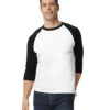 Gildan Adult Unisex Heavy Cotton™ 5.3 Oz. 3/4-Raglan Sleeve T-Shirt -Jiffyshirts Sales Store 144473 5700 000C 426C FB030 G2023 SD F 05153
