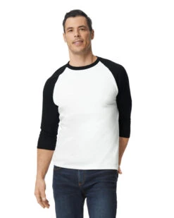 Gildan Adult Unisex Heavy Cotton™ 5.3 Oz. 3/4-Raglan Sleeve T-Shirt