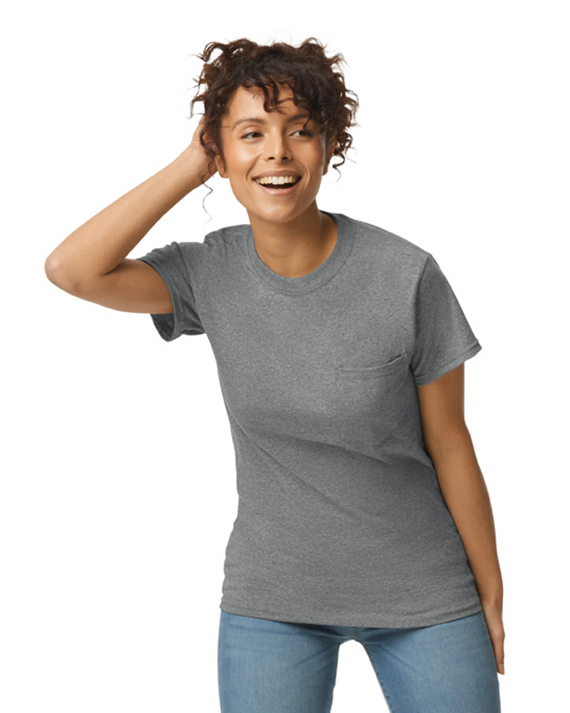 Gildan Adult Unisex 5.5 Oz., 50/50 Pocket T-Shirt 10 Gildan Adult Unisex 5.5 Oz., 50/50 Pocket T-Shirt - Image 8