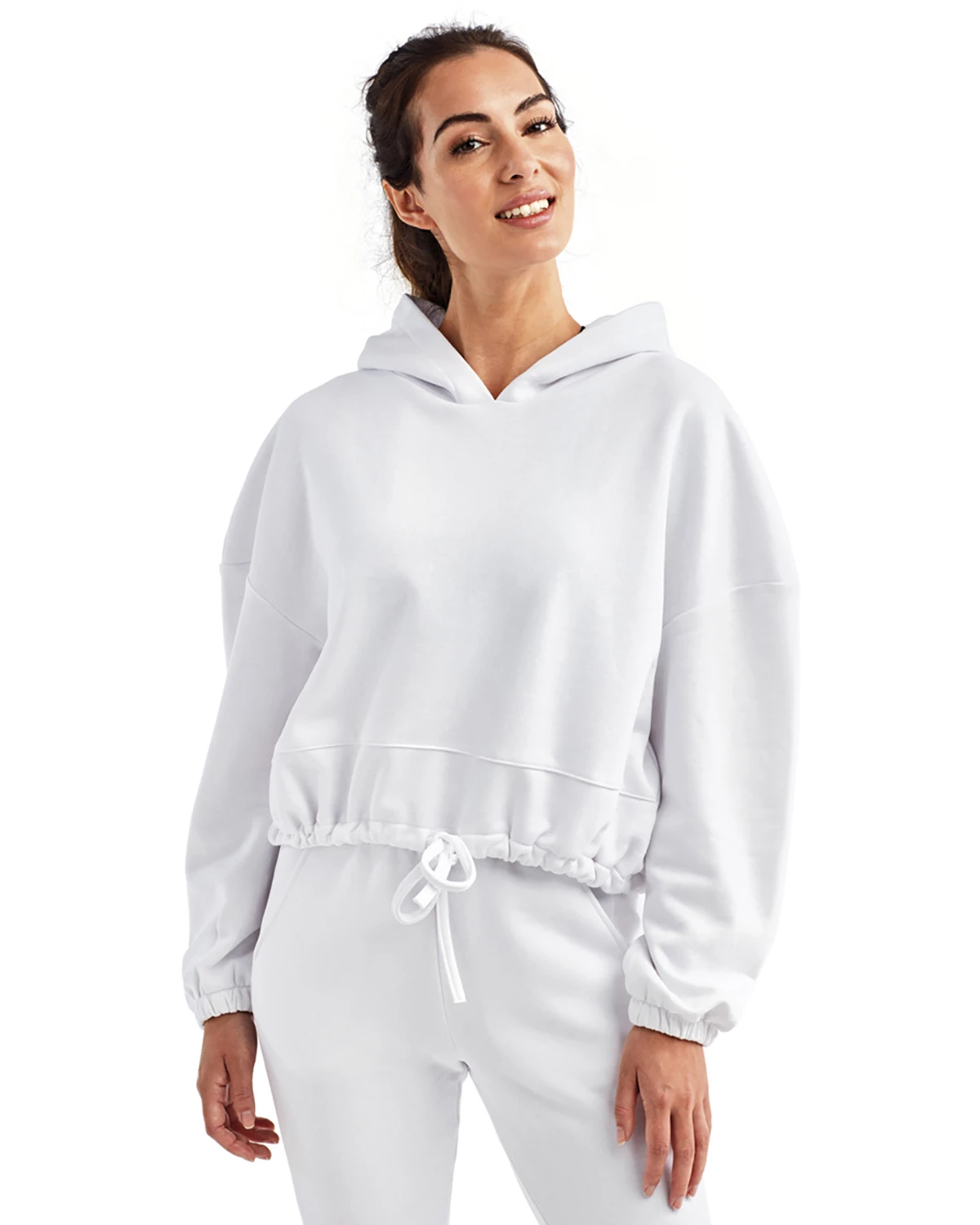 Ladies' Cropped Oversized Hooded Sweatshirt 6 Ladies' Cropped Oversized Hooded Sweatshirt - Image 4