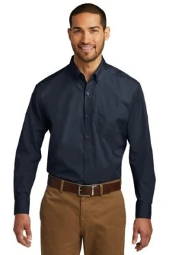Men's Long Sleeve Carefree Poplin Shirt -Jiffyshirts Sales Store 15a43de604aad7