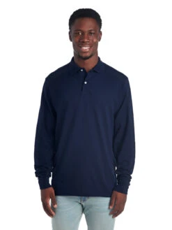 Jerzees Adult Unisex 5.6 Oz. SpotShield™ Long-Sleeve Jersey Polo 20 Jerzees Adult Unisex 5.6 Oz. SpotShield™ Long-Sleeve Jersey Polo -Jiffyshirts Sales Store 1680065996 437MLR JNavy front