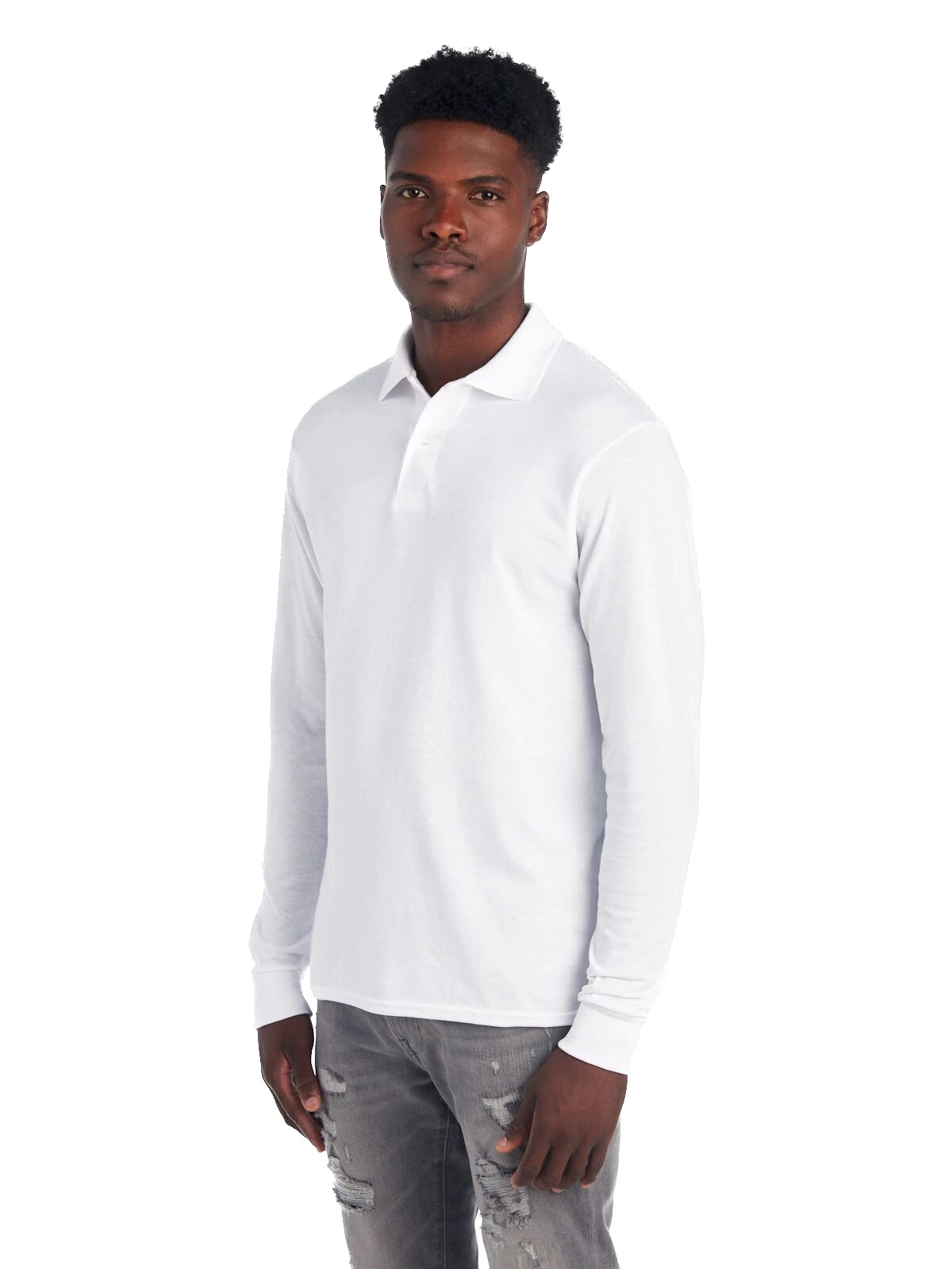 Jerzees Adult Unisex 5.6 Oz. SpotShield™ Long-Sleeve Jersey Polo 4 Jerzees Adult Unisex 5.6 Oz. SpotShield™ Long-Sleeve Jersey Polo - Image 2