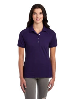 Jerzees Ladies' 5.6 Oz. SpotShield™ Jersey Polo 32 Jerzees Ladies' 5.6 Oz. SpotShield™ Jersey Polo -Jiffyshirts Sales Store 1680065996 437WR DeepPurple front