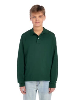Jerzees Youth Unisex 5.6 Oz. SpotShield™ Long-Sleeve Jersey Polo 15 Jerzees Youth Unisex 5.6 Oz. SpotShield™ Long-Sleeve Jersey Polo -Jiffyshirts Sales Store 1680065996 437YLR Forest Green FRONT 0399 1200x1600