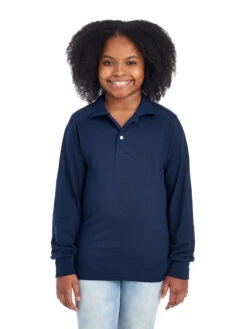 Jerzees Youth Unisex 5.6 Oz. SpotShield™ Long-Sleeve Jersey Polo 17 Jerzees Youth Unisex 5.6 Oz. SpotShield™ Long-Sleeve Jersey Polo -Jiffyshirts Sales Store 1680065996 437YLR Jnavy FRONT 0469 1200x1600