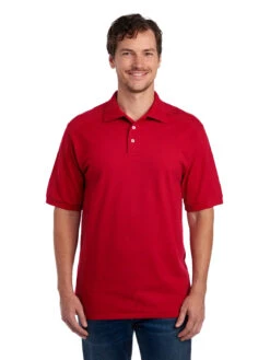 Jerzees Adult Unisex 6.5 Oz. Premium 100% Ringspun Cotton Piqué Polo 19 Jerzees Adult Unisex 6.5 Oz. Premium 100% Ringspun Cotton Piqué Polo -Jiffyshirts Sales Store 1680065996 443MR TrueRed front