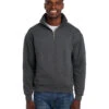 Jerzees Adult Unisex 9.5 Oz. Super Sweats® NuBlend® Fleece Quarter-Zip Pullover 2 Jerzees Adult Unisex 9.5 Oz. Super Sweats® NuBlend® Fleece Quarter-Zip Pullover -Jiffyshirts Sales Store 1680065996 4528MR BlackHeather front