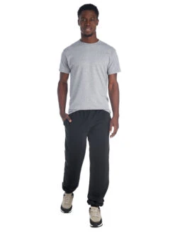 Jerzees Adult Unisex 9.5 Oz. Super Sweats® NuBlend® Fleece Pocketed Sweatpants 12 Jerzees Adult Unisex 9.5 Oz. Super Sweats® NuBlend® Fleece Pocketed Sweatpants -Jiffyshirts Sales Store 1680065996 4850MR Black front