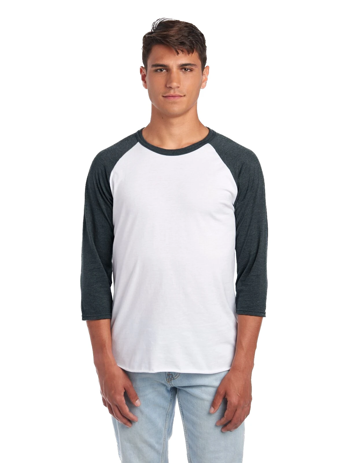 Jerzees Adult Unisex 5.2 Oz., Premium Blend Raglan Baseball T-Shirt 9 Jerzees Adult Unisex 5.2 Oz., Premium Blend Raglan Baseball T-Shirt - Image 7