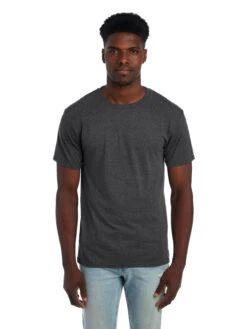 Jerzees Adult Unisex 4.5 Oz. TRI-BLEND T-Shirt -Jiffyshirts Sales Store 1680065996 601MR BlackHeather front