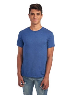 Jerzees Adult Unisex 4.5 Oz. TRI-BLEND T-Shirt -Jiffyshirts Sales Store 1680065996 601MR TrueBlueHeather front