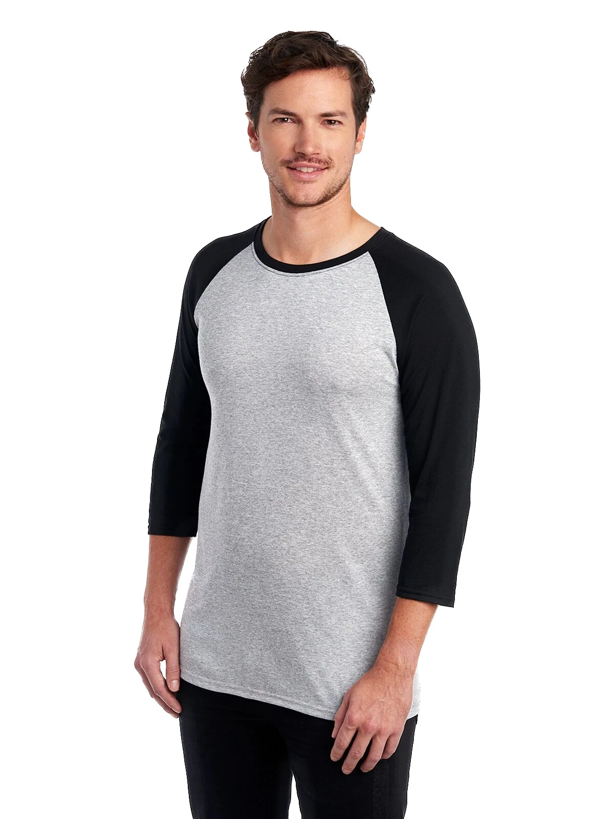 Jerzees Adult Unisex 4.5 Oz. TRI-BLEND Baseball Raglan 4 Jerzees Adult Unisex 4.5 Oz. TRI-BLEND Baseball Raglan - Image 2