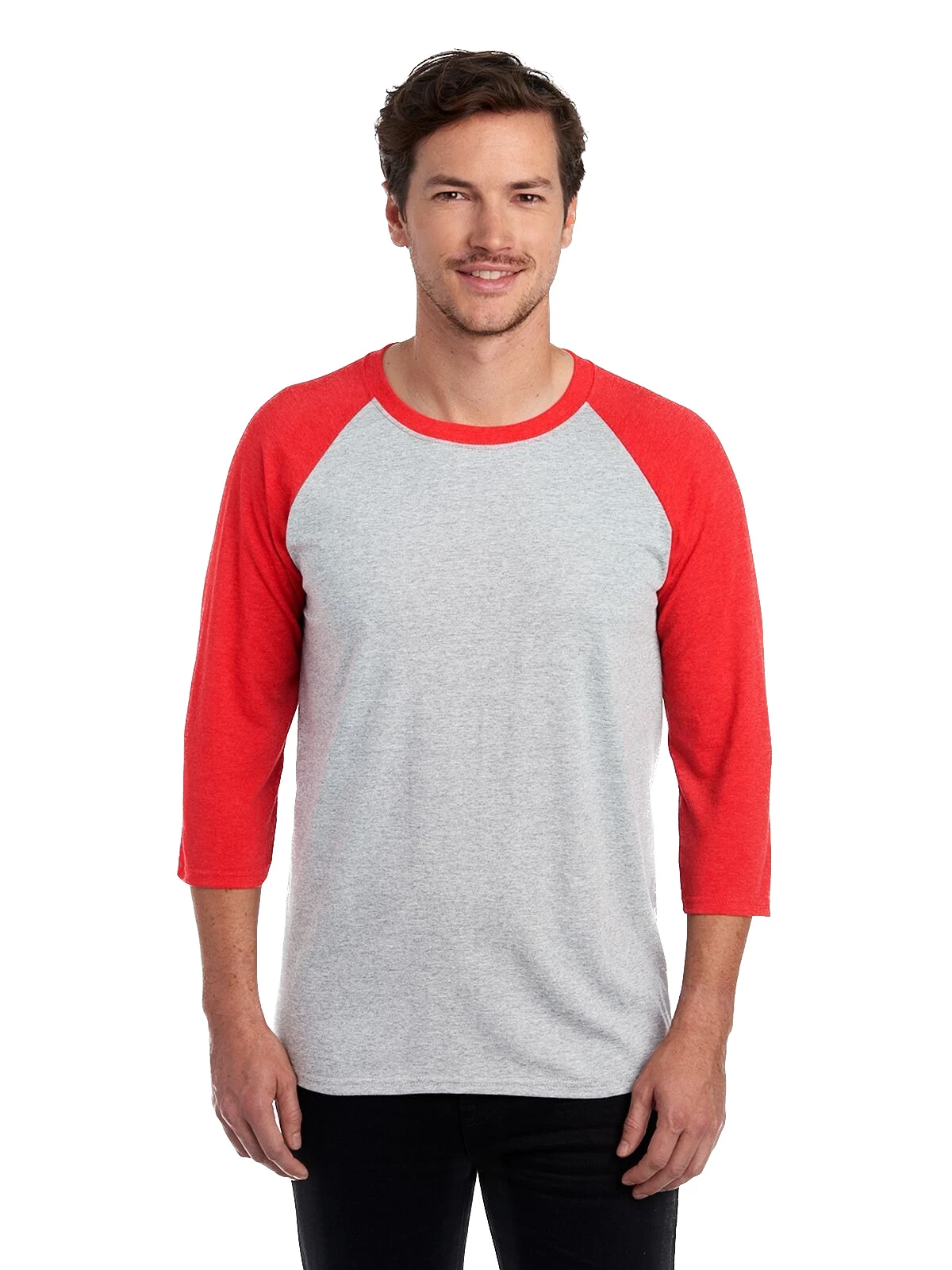 Jerzees Adult Unisex 4.5 Oz. TRI-BLEND Baseball Raglan 9 Jerzees Adult Unisex 4.5 Oz. TRI-BLEND Baseball Raglan - Image 7