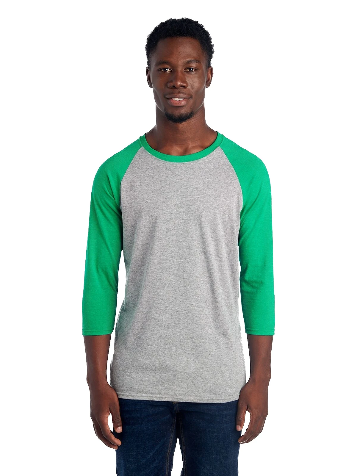 Jerzees Adult Unisex 4.5 Oz. TRI-BLEND Baseball Raglan 10 Jerzees Adult Unisex 4.5 Oz. TRI-BLEND Baseball Raglan - Image 8