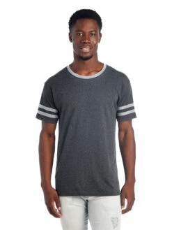 Jerzees Adult Unisex 4.5 Oz. TRI-BLEND Varsity Ringer T-Shirt 15 Jerzees Adult Unisex 4.5 Oz. TRI-BLEND Varsity Ringer T-Shirt -Jiffyshirts Sales Store 1680065996 602MR BlackHeather Oxford front 104689 1200x1600