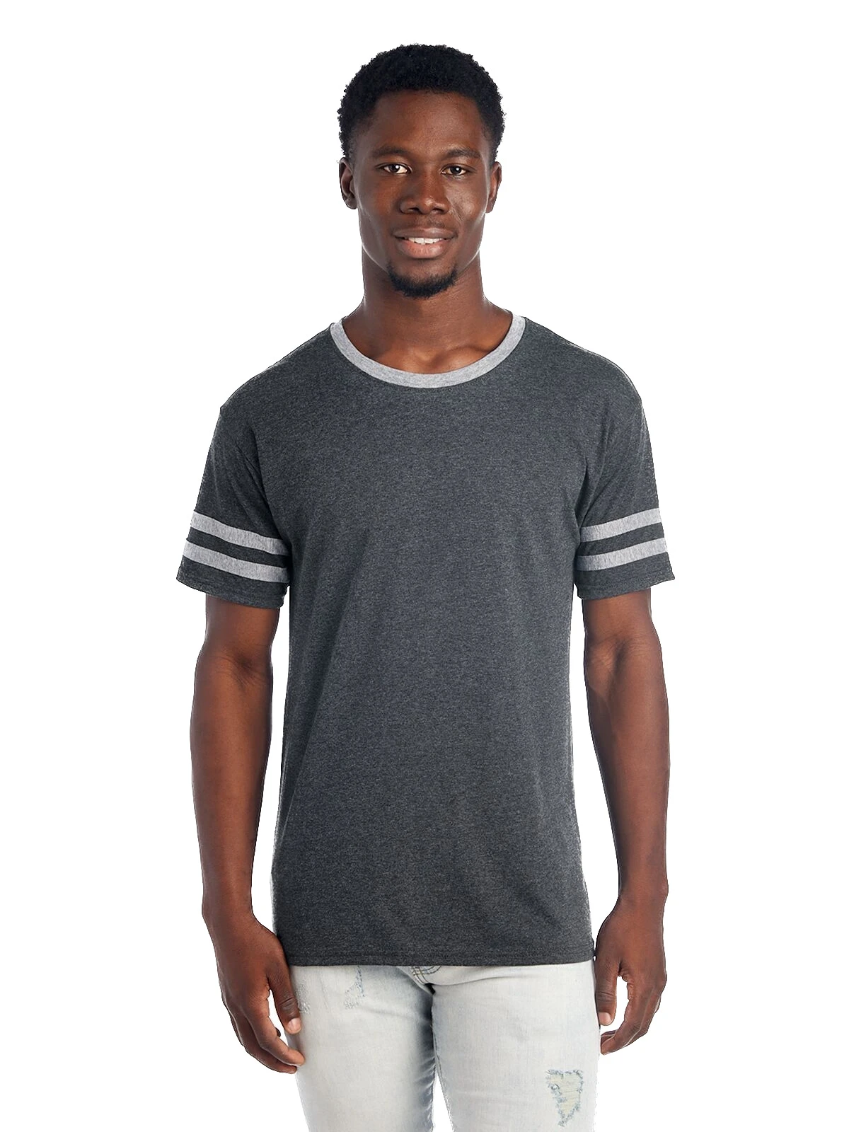 Jerzees Adult Unisex 4.5 Oz. TRI-BLEND Varsity Ringer T-Shirt 7 Jerzees Adult Unisex 4.5 Oz. TRI-BLEND Varsity Ringer T-Shirt - Image 5