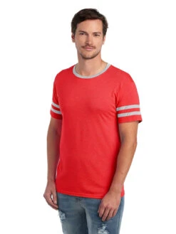 Jerzees Adult Unisex 4.5 Oz. TRI-BLEND Varsity Ringer T-Shirt 12 Jerzees Adult Unisex 4.5 Oz. TRI-BLEND Varsity Ringer T-Shirt -Jiffyshirts Sales Store 1680065996 602MR FieryRed Heather Oxford 3qtr 1200x1600