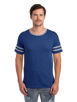 Jerzees Adult Unisex 4.5 Oz. TRI-BLEND Varsity Ringer T-Shirt 16 Jerzees Adult Unisex 4.5 Oz. TRI-BLEND Varsity Ringer T-Shirt -Jiffyshirts Sales Store 1680065996 602MR TrueBlue Heather Oxford front