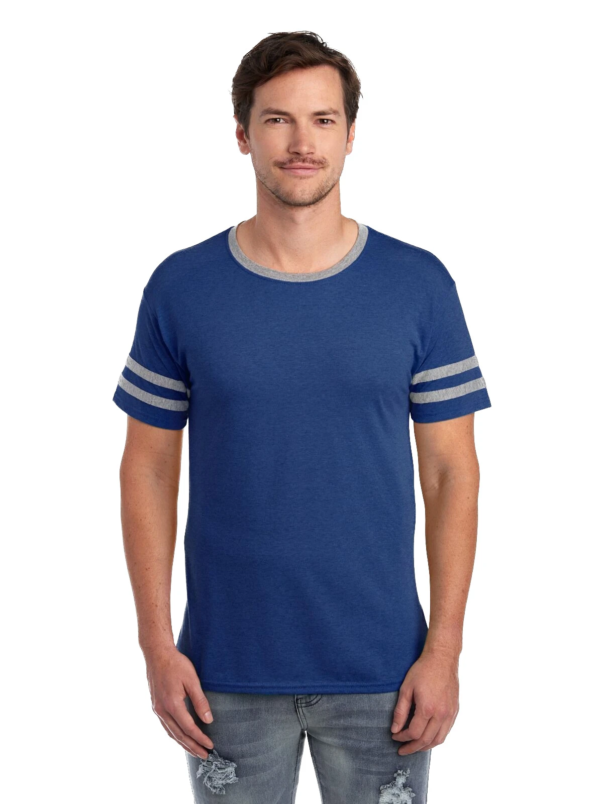 Jerzees Adult Unisex 4.5 Oz. TRI-BLEND Varsity Ringer T-Shirt 8 Jerzees Adult Unisex 4.5 Oz. TRI-BLEND Varsity Ringer T-Shirt - Image 6