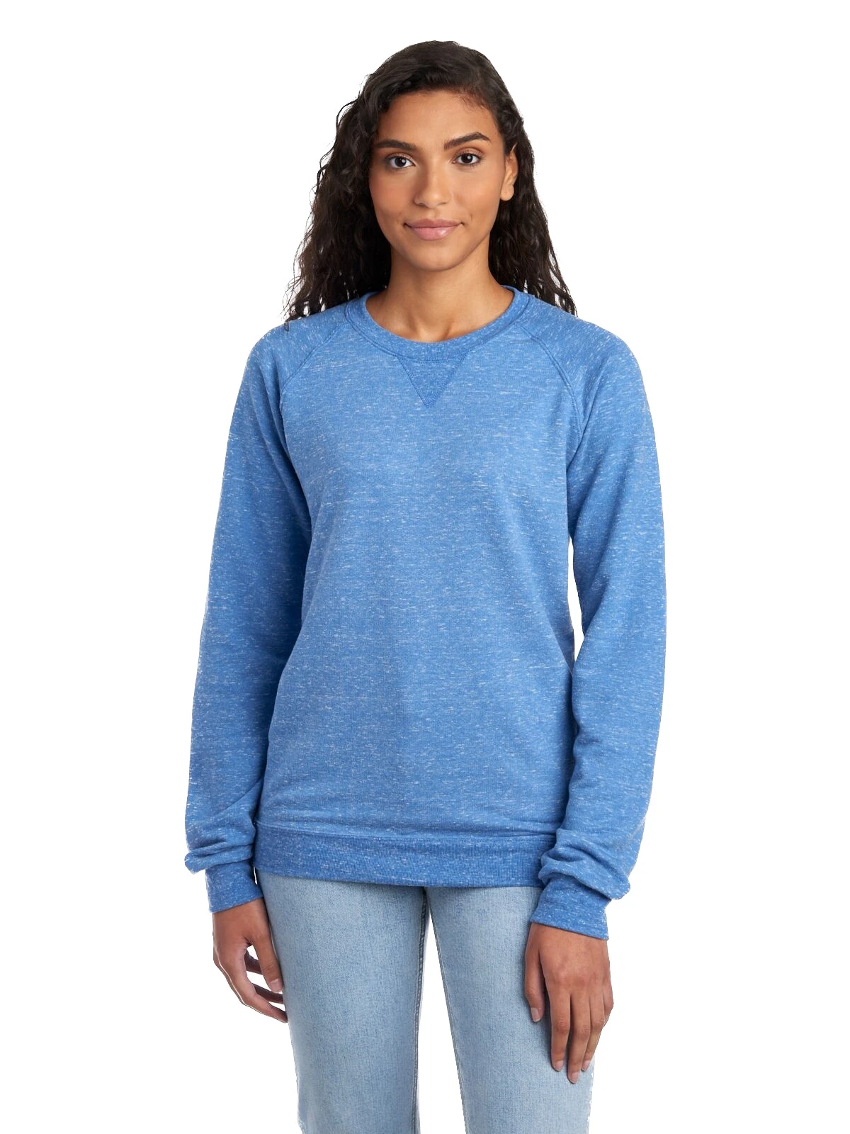 Jerzees Adult Unisex 7.2 Oz., Snow Heather French Terry Crewneck Sweatshirt 11 Jerzees Adult Unisex 7.2 Oz., Snow Heather French Terry Crewneck Sweatshirt - Image 9