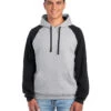 Jerzees Adult Unisex 8 Oz. NuBlend® Colorblock Raglan Pullover Hood