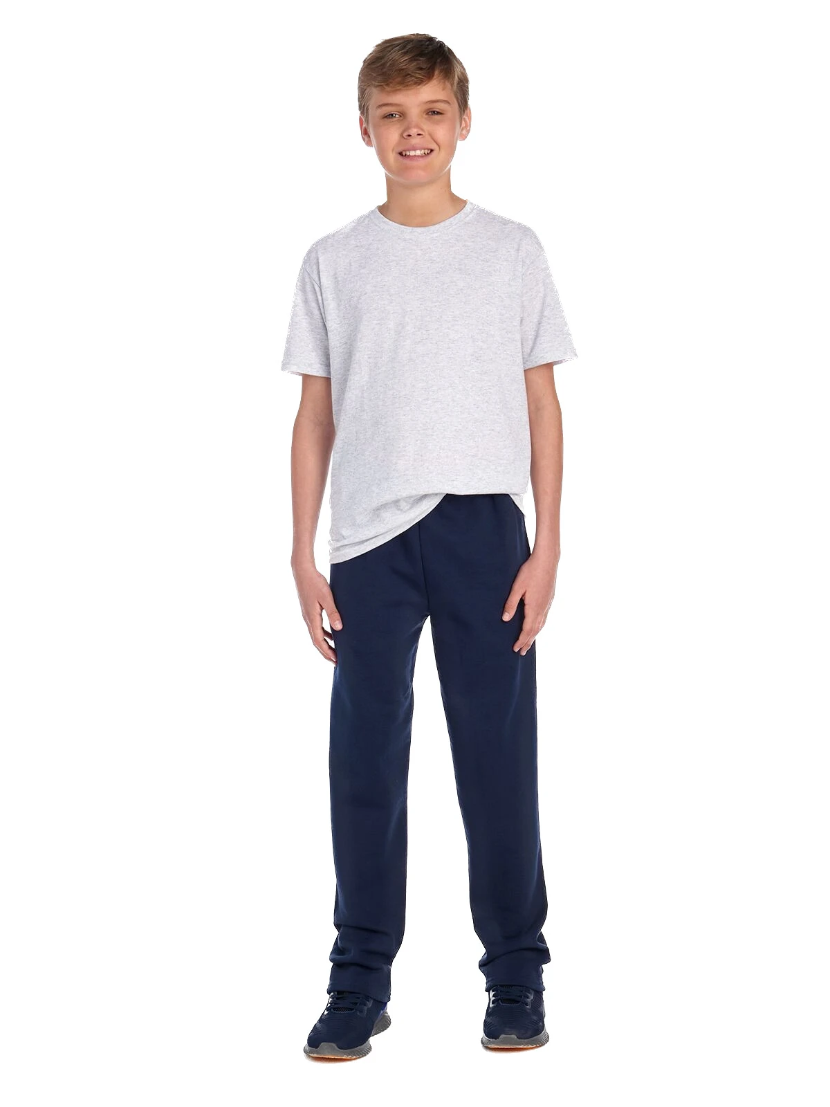 Jerzees Youth Unisex 8 Oz. NuBlend® Open-Bottom Fleece Sweatpants 4 Jerzees Youth Unisex 8 Oz. NuBlend® Open-Bottom Fleece Sweatpants - Image 2
