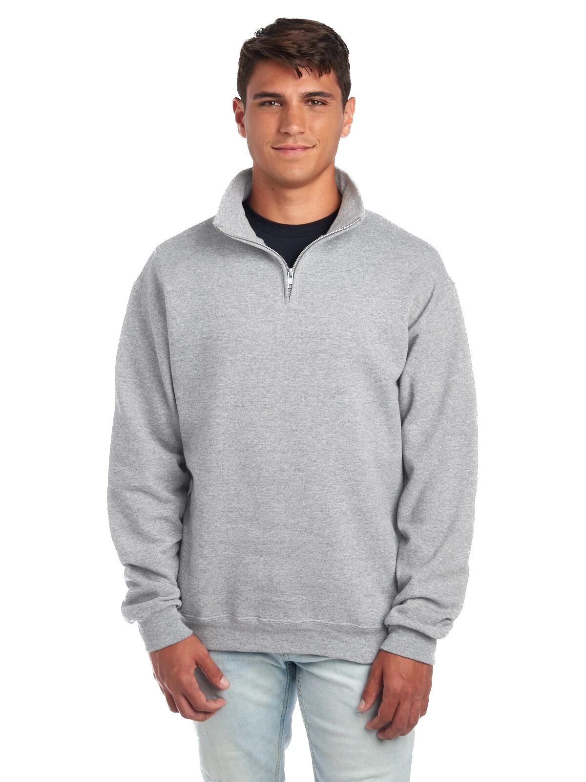 Jerzees Adult Unisex 8 Oz. NuBlend® Quarter-Zip Cadet Collar Sweatshirt 9 Jerzees Adult Unisex 8 Oz. NuBlend® Quarter-Zip Cadet Collar Sweatshirt - Image 7