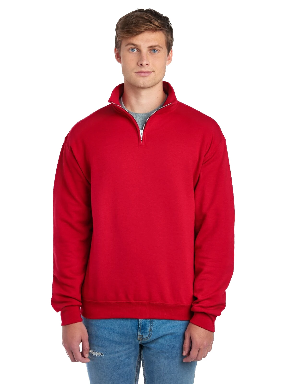 Jerzees Adult Unisex 8 Oz. NuBlend® Quarter-Zip Cadet Collar Sweatshirt 12 Jerzees Adult Unisex 8 Oz. NuBlend® Quarter-Zip Cadet Collar Sweatshirt - Image 10