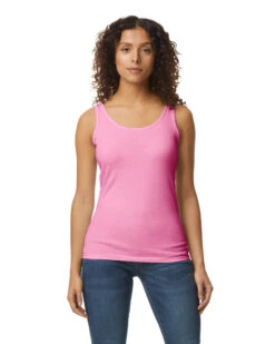 Gildan Ladies' Softstyle® 4.5 Oz. Fitted Tank 18 Gildan Ladies' Softstyle® 4.5 Oz. Fitted Tank -Jiffyshirts Sales Store 168145 64200L 071 2045C G2023 F 03150