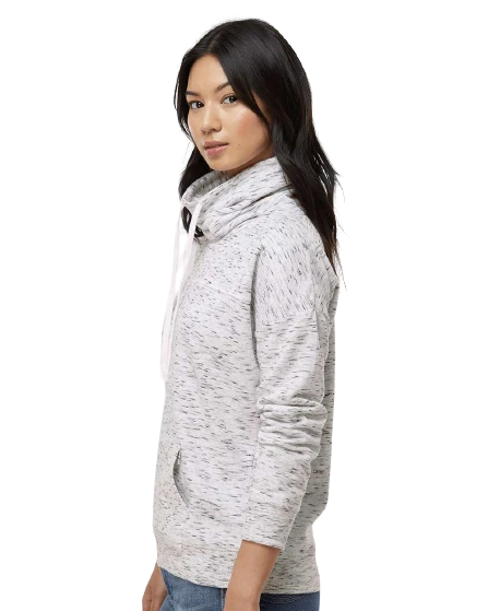 Ladies' Melange Fleece Cowl Neck Sweatshirt 4 Ladies' Melange Fleece Cowl Neck Sweatshirt - Image 2