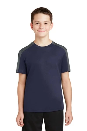 Youth Unisex PosiCharge Competitor Sleeve-Blocked Tee 12 Youth Unisex PosiCharge Competitor Sleeve-Blocked Tee - Image 10
