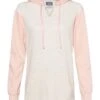 Women’s French Terry Hooded Pullover With Colorblocked Sleeves 2 Women’s French Terry Hooded Pullover With Colorblocked Sleeves -Jiffyshirts Sales Store 191c76259bc829